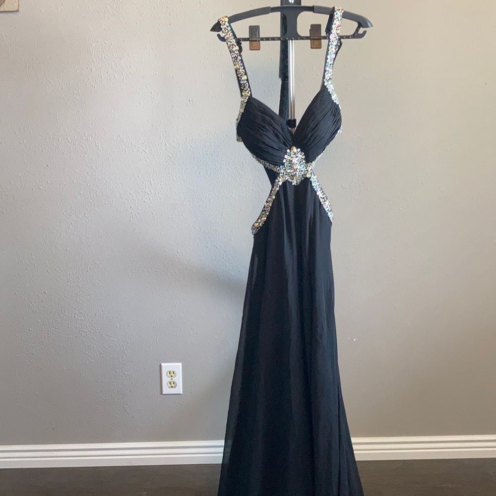 Samila& Co black prom dress.
